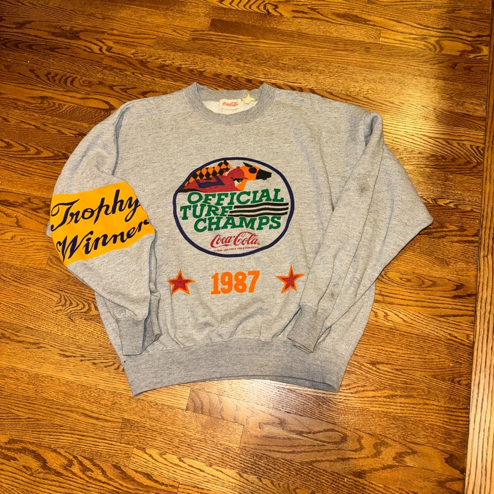 Official Turf Champs Coca Cola Gray Sweater
